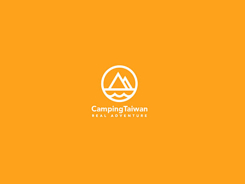 Clean logo design for Camping Taiwan