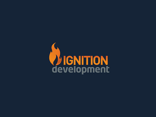 Logo on fire design for NZ Tech company. Ignition Development