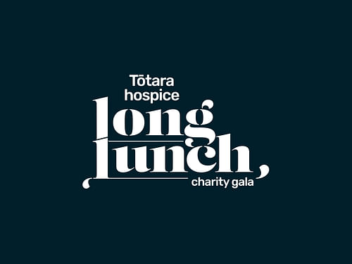 Custom logo designed for Totara hospice Long Lunch charity gala