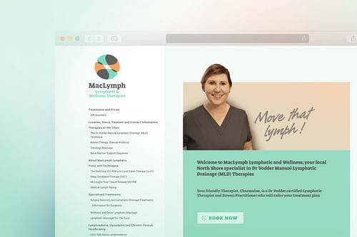 MacLymph Lymphatic - custom Wordpress-powered website and shop