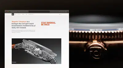 Screenshot of the Magrette website